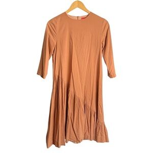 The Lines In Between Copper Asymmetrical Knee Length Dress Women’s XS Boho